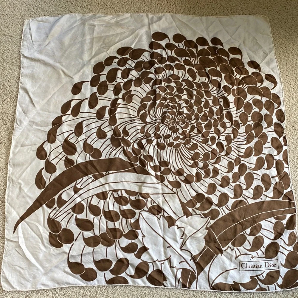 Vintage Silk Christian Dior Scarf